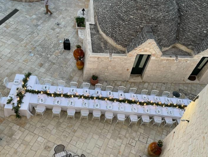 Allestimento in corte - Tenuta Odegitria